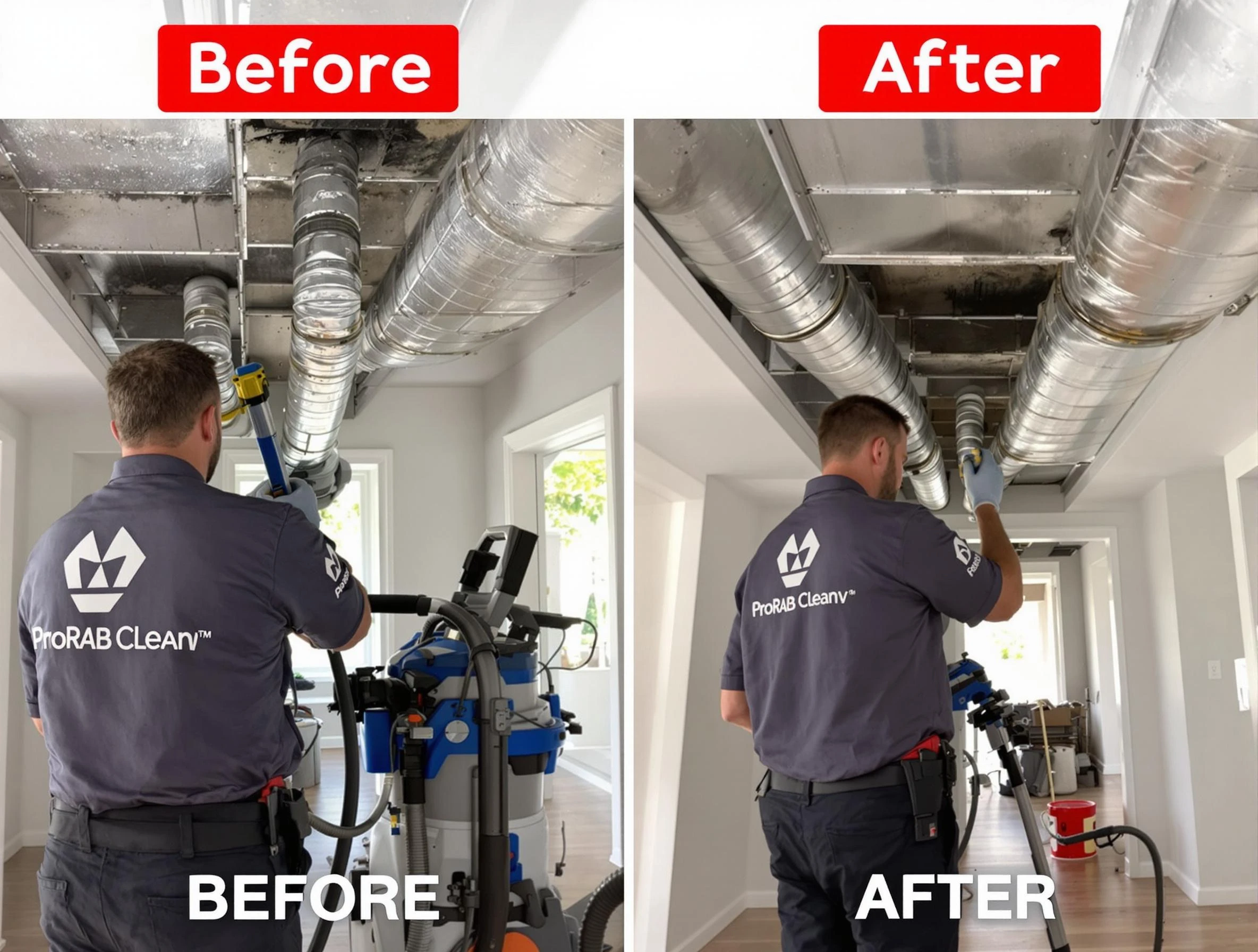 North Fayette Air Duct Cleaning expert performing thorough residential duct cleaning in a North Fayette home